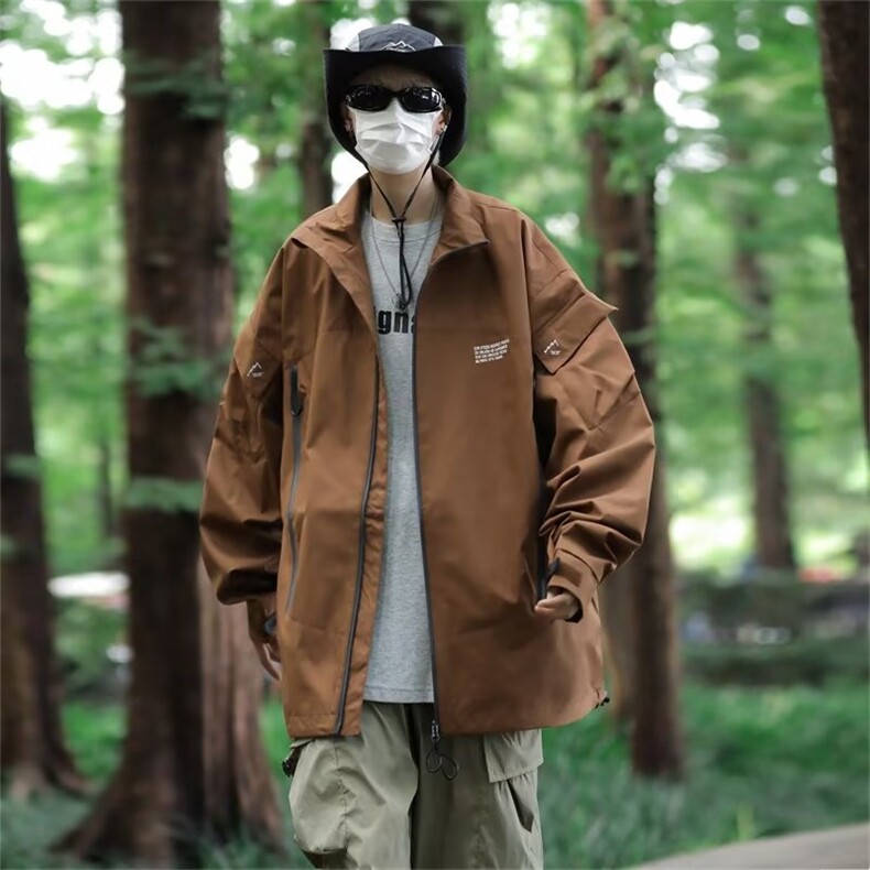 冲锋衣男春秋季户外机能风工装夹克山系外套 XW133 P63图片