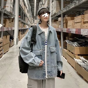 主推牛仔外套男春秋季机能bf风潮流宽松休闲情侣工装夹克JK91-P55，男装夹克，星座1008-1