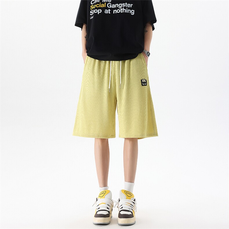 8XL-M 2025夏季特大码阔腿短裤男高街ins宽松垂感休闲裤DK1510P45图片