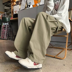 坠感工装裤男秋季潮牌束脚ins痞帅潮流多口袋阔腿裤帅气AK328-P40图片
