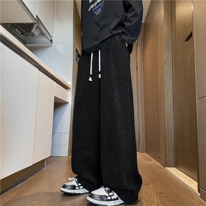 秋季新款斜条纹针织设计雪尼尔直筒休闲裤B315-K25315-特p35控68图片