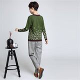 时尚优雅女士长袖针织开衫舒适百搭花型图案设计，女装套装/套裙，丽影随形