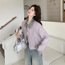 新款！！拼接皮外套2C203-6313-P155-K248，女装皮衣，2C203