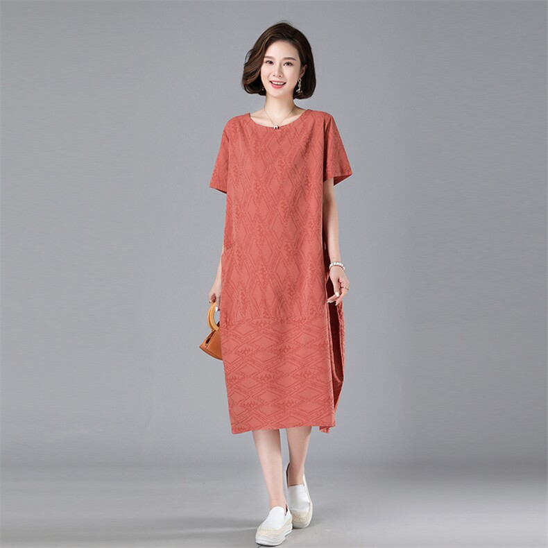 2024夏款新款宽松大码女装连衣裙552款,女装连衣裙,秋牧寒烟
