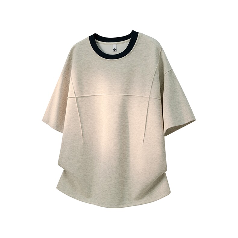 2026美式重磅冰感拼接解构短袖T桖春夏DX2619特P28控59，男装T恤，电商B208