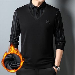 S9003钱塘2020-2中年男士商务休闲衬衣领百搭冬季厚款针织衫P67图片