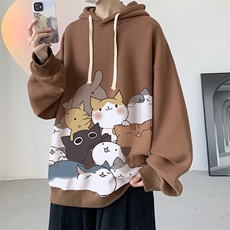 连帽卫衣男大码运动服帽衫外套WY2162-P35加绒款-P40，男装卫衣，电商A040