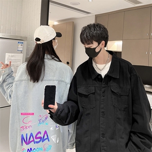 牛仔夹克男大码牛仔外套男茄克 NJ77186-P60加绒款-P75图片