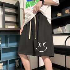 HD74190-P22华夫格短裤男大码宽松五分裤男直筒中裤，男装休闲裤，电商A040