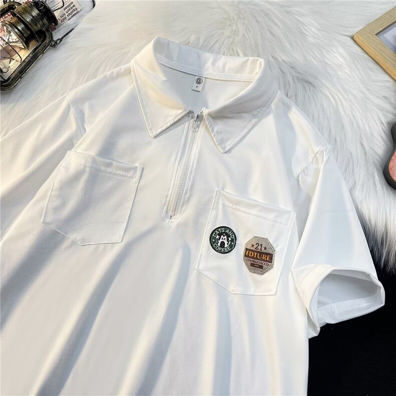 翻领短袖T恤男简约百搭休闲打底五分袖POLO衫ZL35P30,男装Polo衫,星座1116-2
