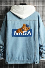NASA牛仔夹克男大码牛仔外套男茄克NJ77247-P60加绒款-P75，男装夹克，电商A040A