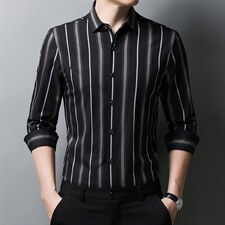男式服装春秋季新款衬衫男长袖翻领休闲四季可穿衬衣XY2203-P68，男装衬衫，星座1105-3