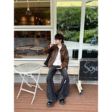 网图现货定制面料工装皮衣夹克1209-1-JK29-P105，男装夹克，星座1209-1