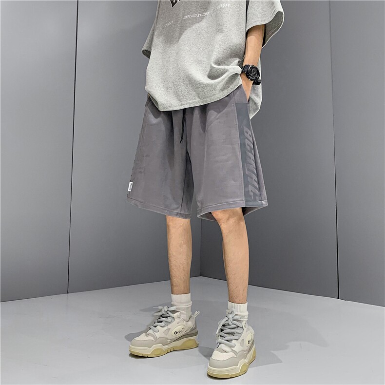春夏新款麂皮绒字母印花短裤M~5XLXZ604-DK500-P45控58,男装牛仔裤,星座604