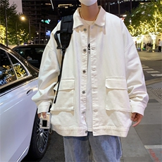 JK6089/P68秋装新款港风工装立体大口袋水洗夹克男女大码上衣，男装夹克，电商A141