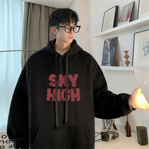抖音品质 秋季320G华棉男士连帽大码印花卫衣WYH2478-P45控68图片