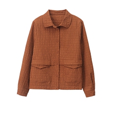 时尚百搭小翻领短款外套显瘦修身秋季女装上衣，女装短外套，文熹诺