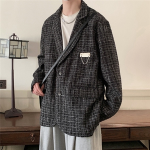 小香风港风西服男休闲大码情侣西装男外套XF8746P95控128图片