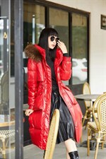 冬装现货长款收腰羽绒服蓄热防寒又亲肤，女装羽绒服，千浪依族