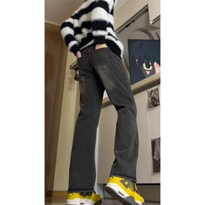 高街牛仔裤男女韩版潮流痞帅百搭直筒2025冬季ins长裤RK2315-P49图片