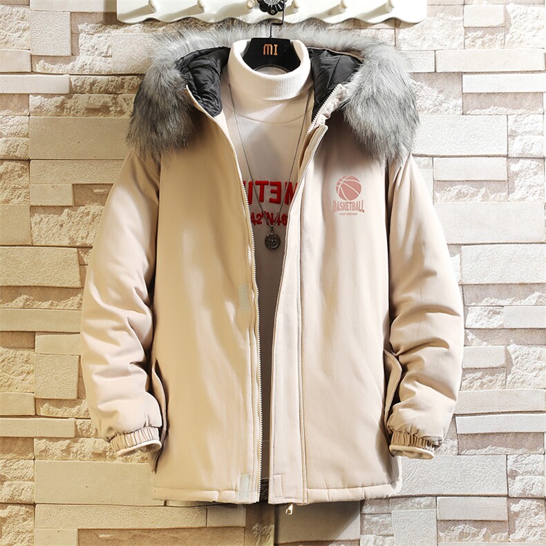 MM48237-P130冬季大毛领棉衣男士大码加厚棉袄男棉服砖墙,男装棉衣,电商A040A
