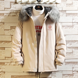 MM48237-P130 冬季大毛领棉衣男士大码加厚棉袄男棉服 砖墙图片