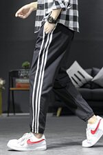 2021春装新款休闲运动裤宽松港风大码束脚裤哈伦九分裤K827-P35，男装休闲裤，电商A009A（原A058A）