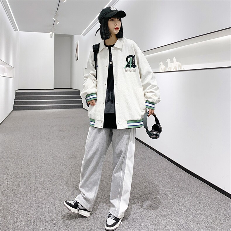 秋装新品刺绣夹克情侣款2023中性风男女百搭棒球服外套8007-P85,男装夹克,电商A441-1
