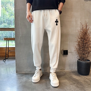 社会精神小伙裤子男秋潮牌ins运动束脚九分裤K8592-P45控78图片