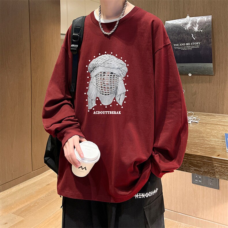 抖音得物供货量大从优可提供视频美式长袖T恤CT765特P25,男装T恤,电商A486-1