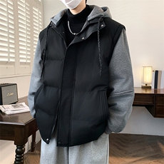 新款假两件套可拆卸帽加厚棉袄男女宽松款面包服休闲百搭外套760，女装短外套，星座1402-3