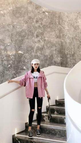 彩色水洗棉休闲外套，女装，百变诱惑