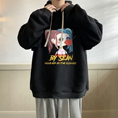 纯棉连帽卫衣男大码运动帽衫宽松薄WY2298-P35，男装卫衣，电商A040