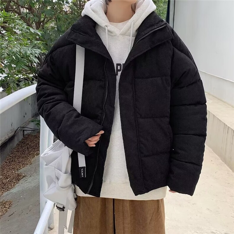 加绒加厚冬款男立领棉衣灯芯绒棉袄休闲外套MA88P55,男装棉衣,星座1013-1