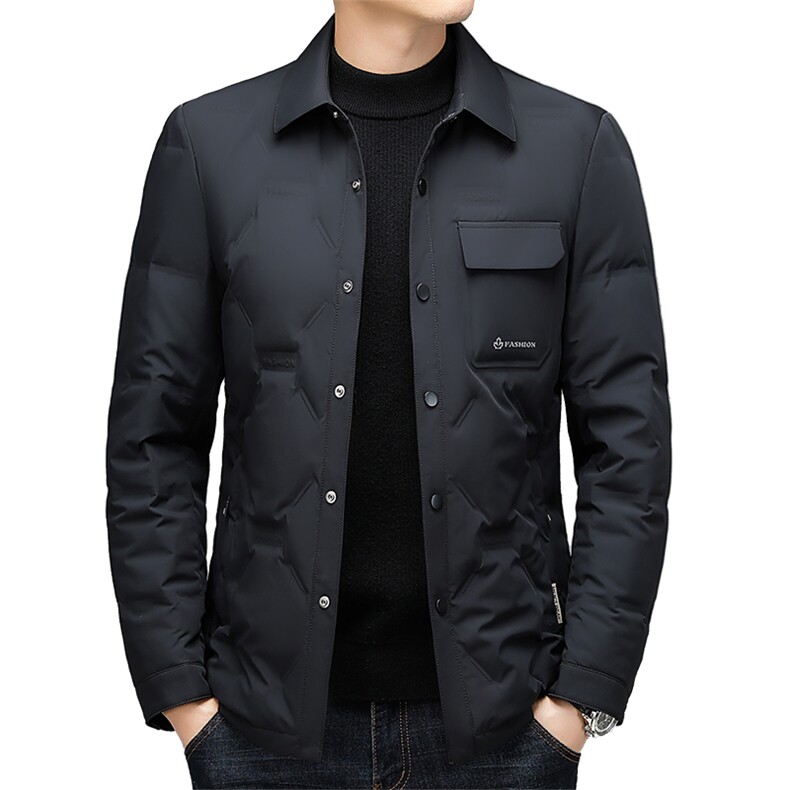 V3582钱塘2020-3冬季厚款商务休闲中年男士90鸭绒羽绒服P195,男装羽绒服,钱塘207-3