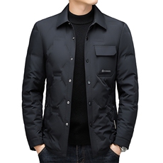 V3582钱塘2020-3冬季厚款商务休闲中年男士90鸭绒羽绒服P195，男装羽绒服，钱塘207-3