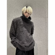 冬装高领毛衣潮毛衣针织衫慵懒风宽松海马毛，男装针织衫/毛衣，星座716-3