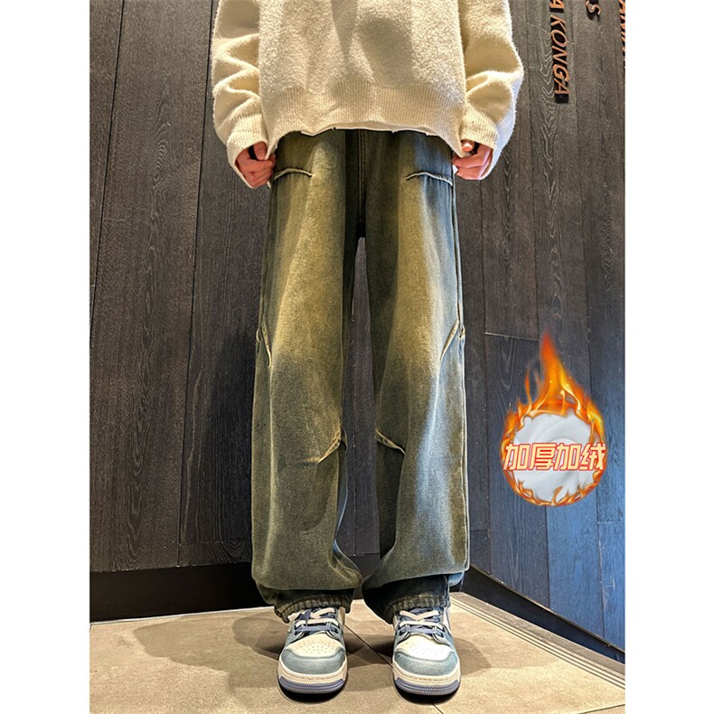 XZ616冬季复古设计感牛仔裤加绒加厚休闲长裤TY969JRP75控88,男装牛仔裤,星座512A（原616）