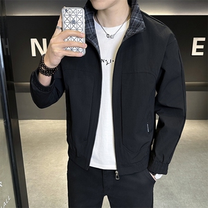 JK893-P80 2026年春季新款男装时尚夹克ins潮立领工装外套男，男装夹克，星座507A（原星座306B-2）