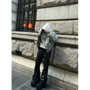 原版质量！橙色内里可拆卸毛领美式迷彩棉衣 1005-MY014-P128图片