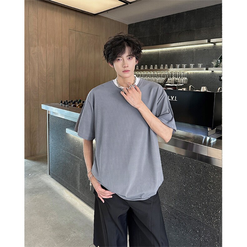 8XL-M 高品质！！特大码冰丝速干T恤男透气短袖上衣纯色DX314P25图片