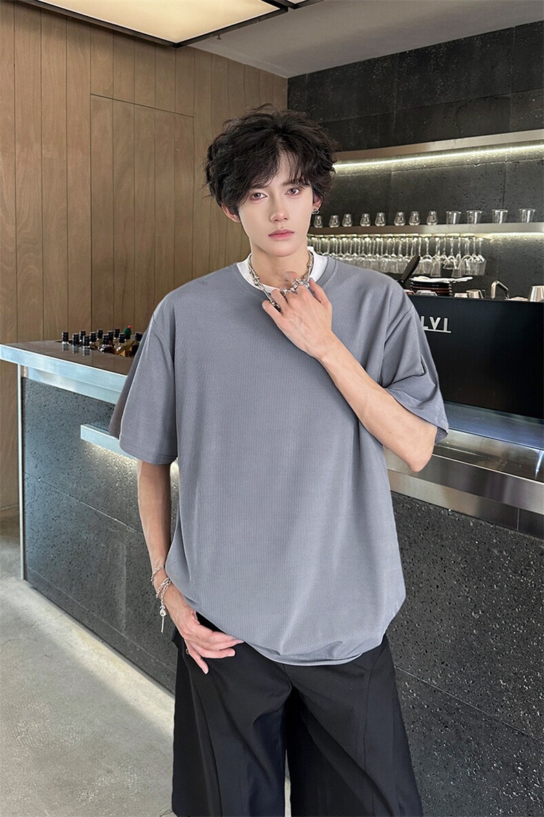 8XL-M高品质！！特大码冰丝速干T恤男透气短袖上衣纯色DX314P25,男装T恤,电商D206-1