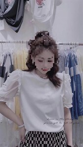 【现货】夏季新款 泡泡袖T恤图片