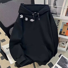 ins日系美式vintage连帽卫衣男女2025秋冬新款设计感宽松加绒外套，女装短外套，星座1210-1