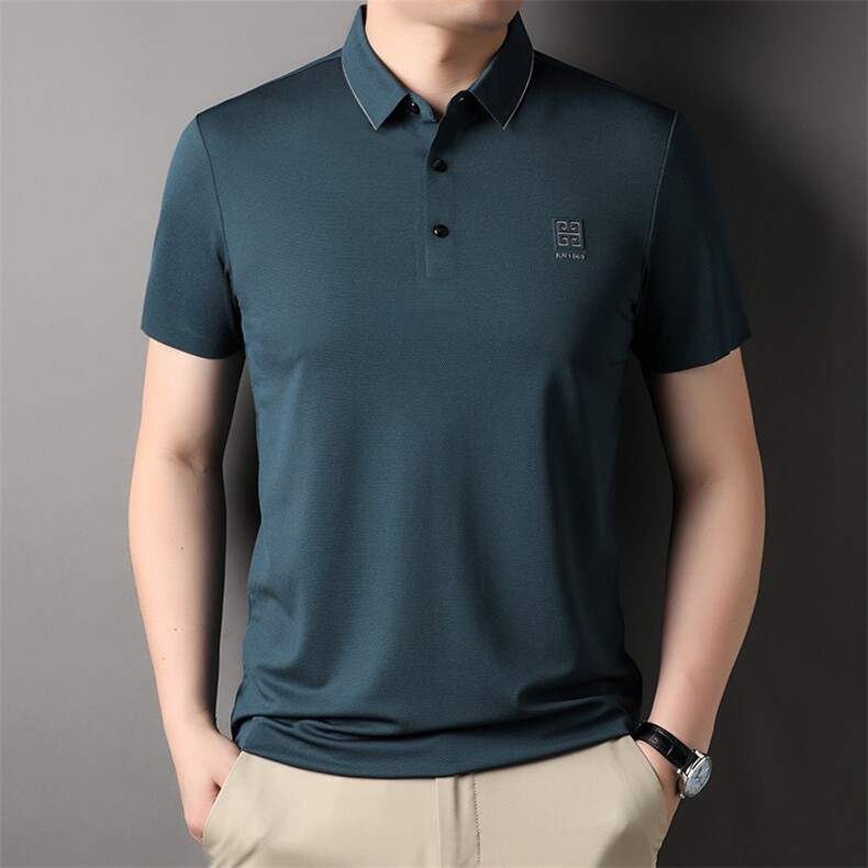 2023新款夏季新款polo衫男士短袖商务T恤刺绣父亲节衣服翻领保罗,男装T恤,电商B212（原钱塘6029）