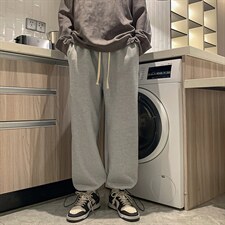 华夫格运动裤男大码抽绳休闲裤卫裤HK78099-P35加绒款P45，男装休闲裤，电商A040