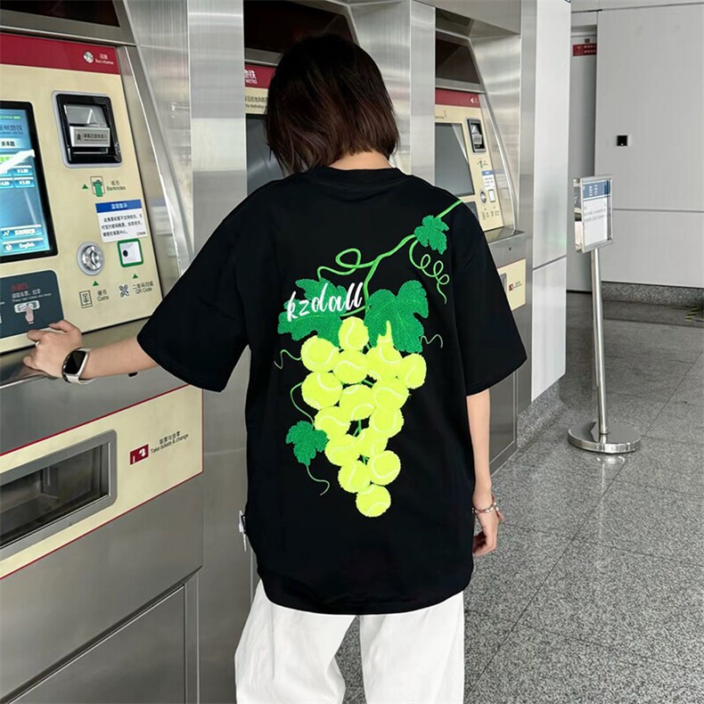 特殊工艺 网球毛巾刺绣 高品质260克双纱纯棉美式高街短袖T恤图片