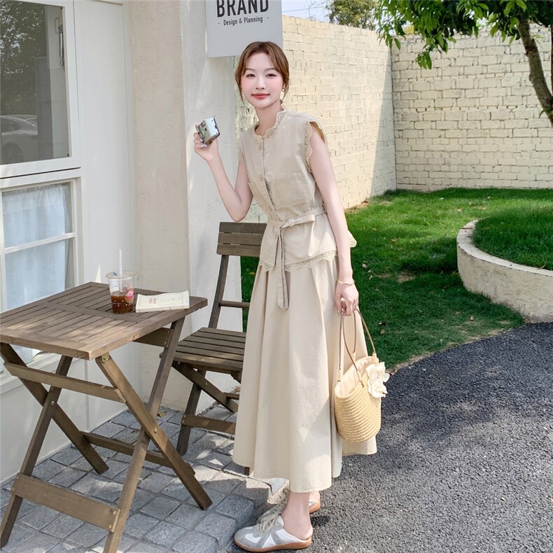 独特绝美套装裙女盐系轻熟两件套气质韩版高级感长裙2025超火夏季,女装套装/套裙,浙宝203