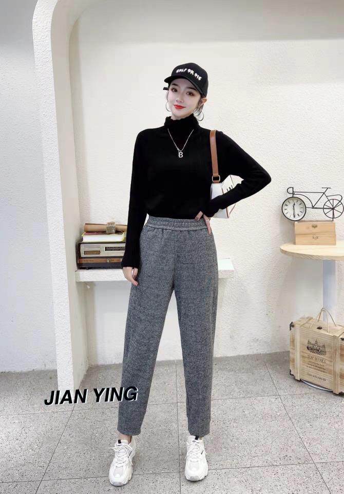 真正含羊毛成份的羊毛休闲裤保暖M一XXL，女装休闲裤，简 影