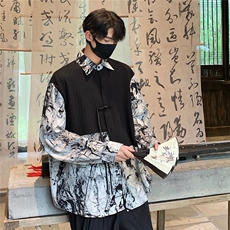 新中式长袖套装TZ88797P90衬衫CS88799P45控78裤子88798P45控68，男装衬衫，星座226-1